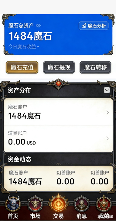 魔域SF摆摊上架界面截图